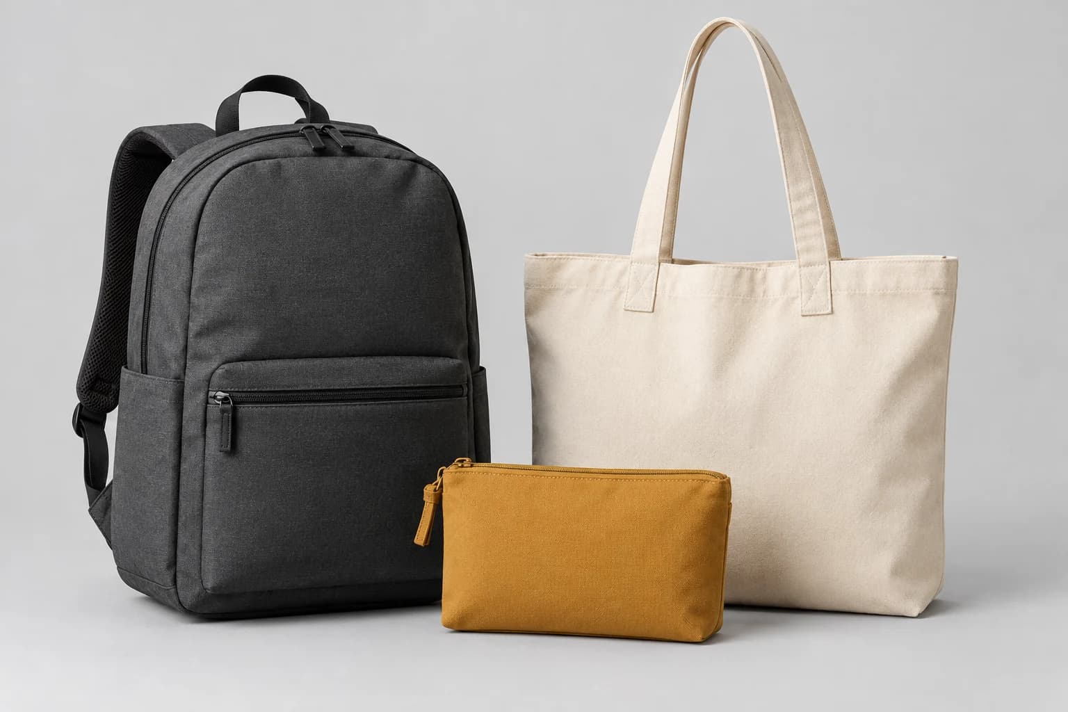 Illustrative bags and totes merchandise arrangement