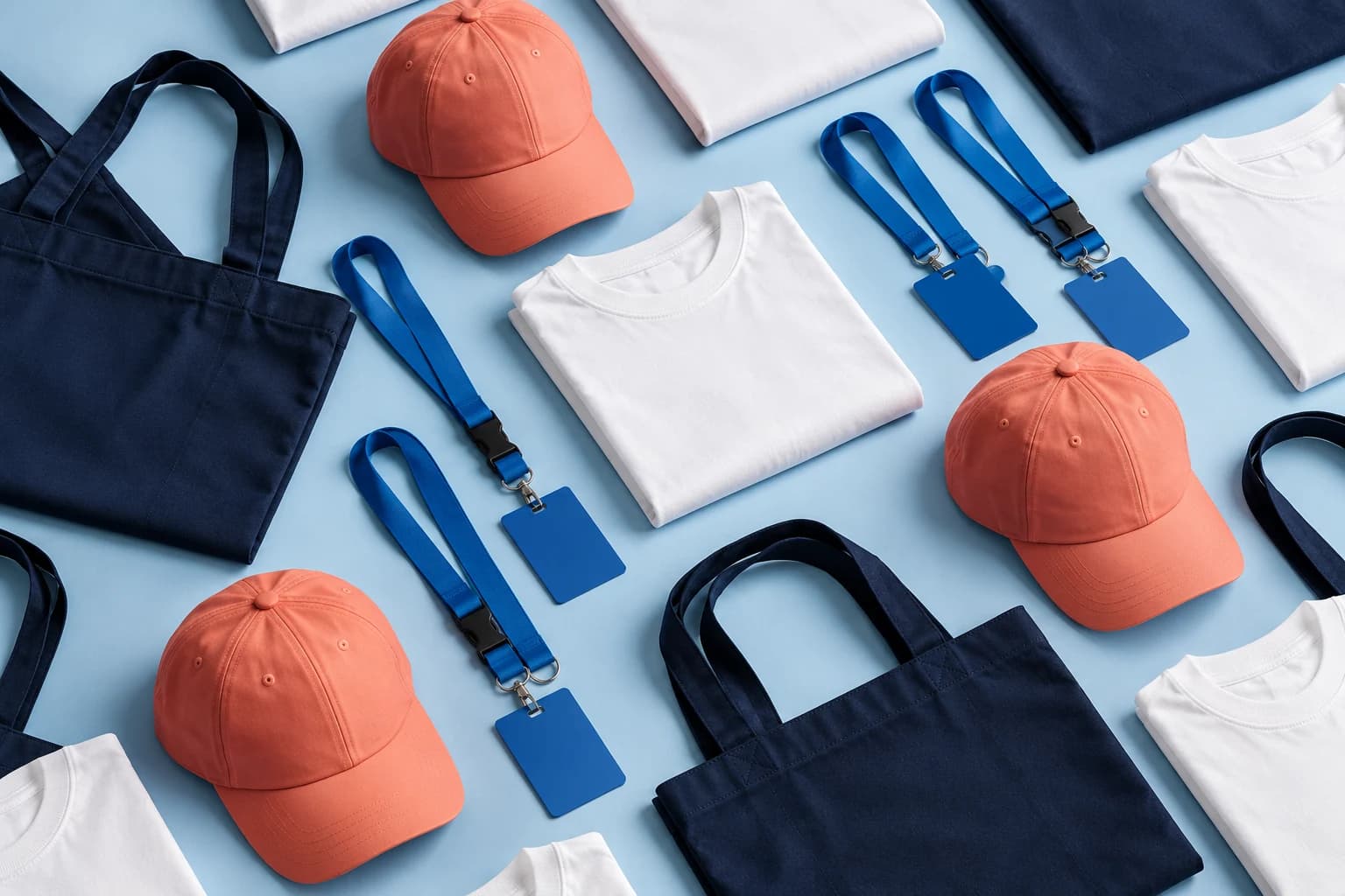 Illustrative event merchandise program scene
