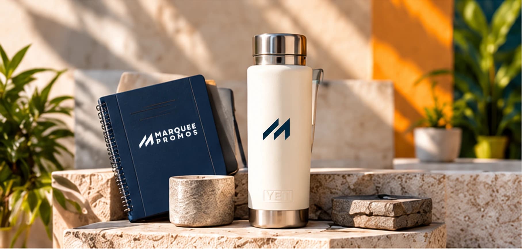An assortment of premium notebooks and writing accessories